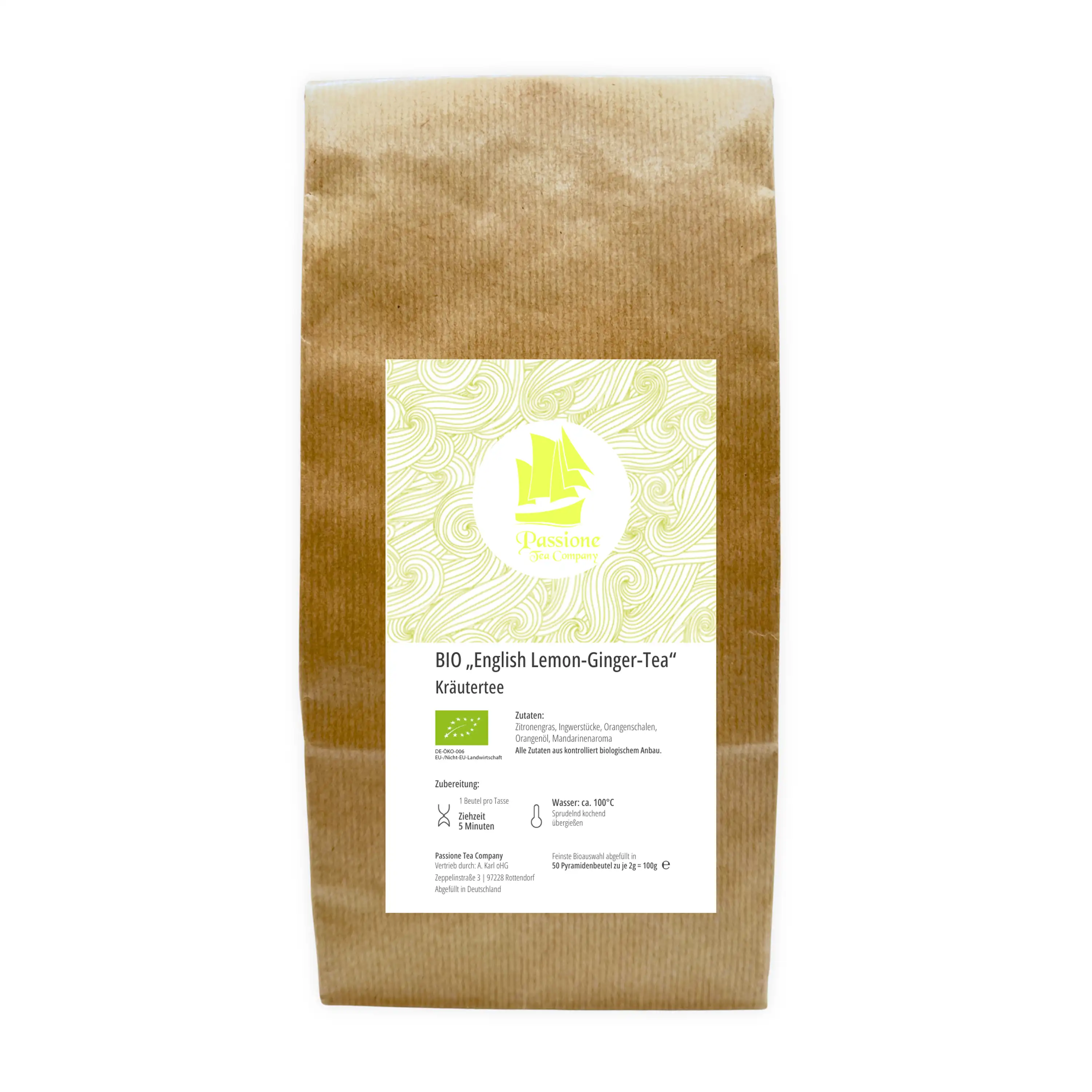 BIO-Kräutertee "English" Lemon-Ginger 100g